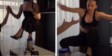 (Видео) Руска инфлуенсерка се обиде да направи вирален предизвик: падна и си го скрши ‘рбетот