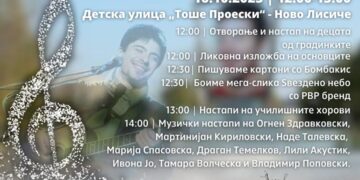 Музички настан „Тоше те сакаме“ на детска улица „Тоше Проески“ во Ново Лисиче