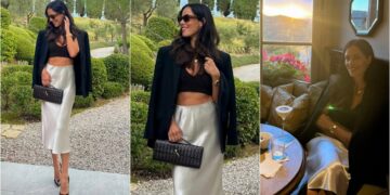 (Фото) Ана Ивановиќ елегантна во црно-бела комбинација: „Каква природна убавица“