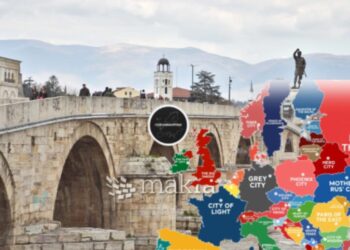 Мапа што ги открива „алтер егата“ на европските градови: Скопје меѓу нив!