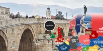 Мапа што ги открива „алтер егата“ на европските градови: Скопје меѓу нив!