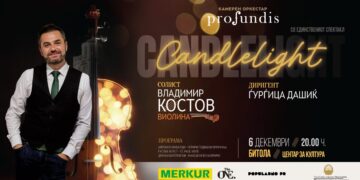 Македонскиот виртуоз на виолина Владимир Костов и камерниот оркестар „Профундис“ ја носат „Candlelight“ магијата во срцето на Битола