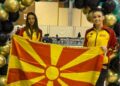 Илина и Ева го вееја македонското знаме на натпревар во Франција