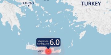 Силен земјотрес од 5,8 степени кај Крит: потресот почувствуван низ целиот источен дел од островот