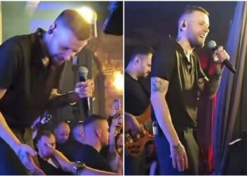 (ВИДЕО) ШОУ НА НАСТАП: Девојка му даде број, а реакцијата на фронтменот на Магла бенд стана хит на интернет