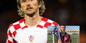 Ќерката на Лука Модриќ, Ема (12), го освои првиот трофеј со Милан