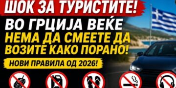Нови правила во Грција: Една грешка зад волан може да ве чини и до 2.000 евра – ова сега е строго забрането