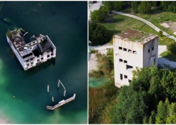Изгледа како рајска лагуна, но под тиркизната вода се крие мрачна тајна од советската ера