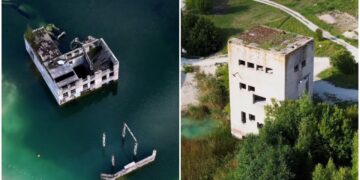 Изгледа како рајска лагуна, но под тиркизната вода се крие мрачна тајна од советската ера