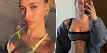 Хејли Бибер комбинира спортски градник од 68 долари со дијамантски обетки од 4.750 долари